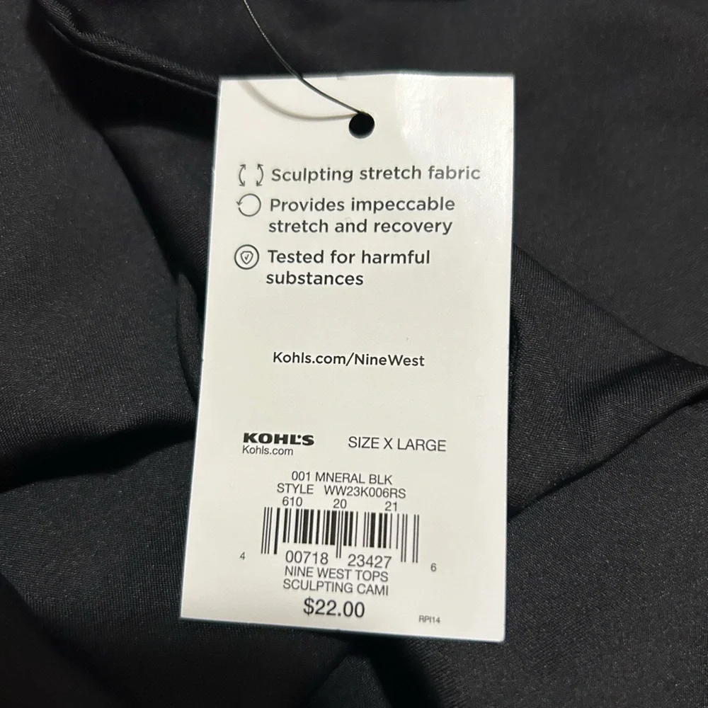 Black Nine West Sculpting Cami - Picture 9 of 9